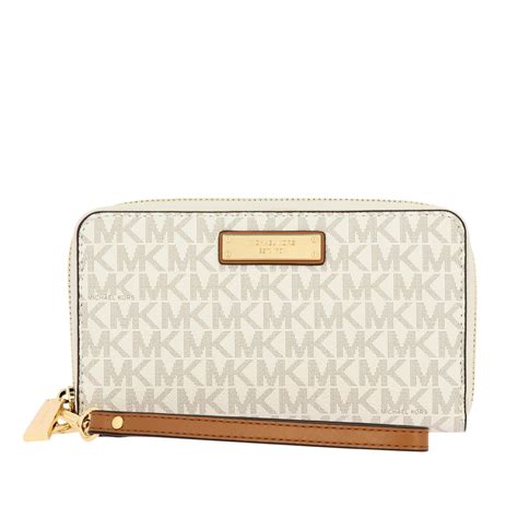 michael kors wallet white and brown